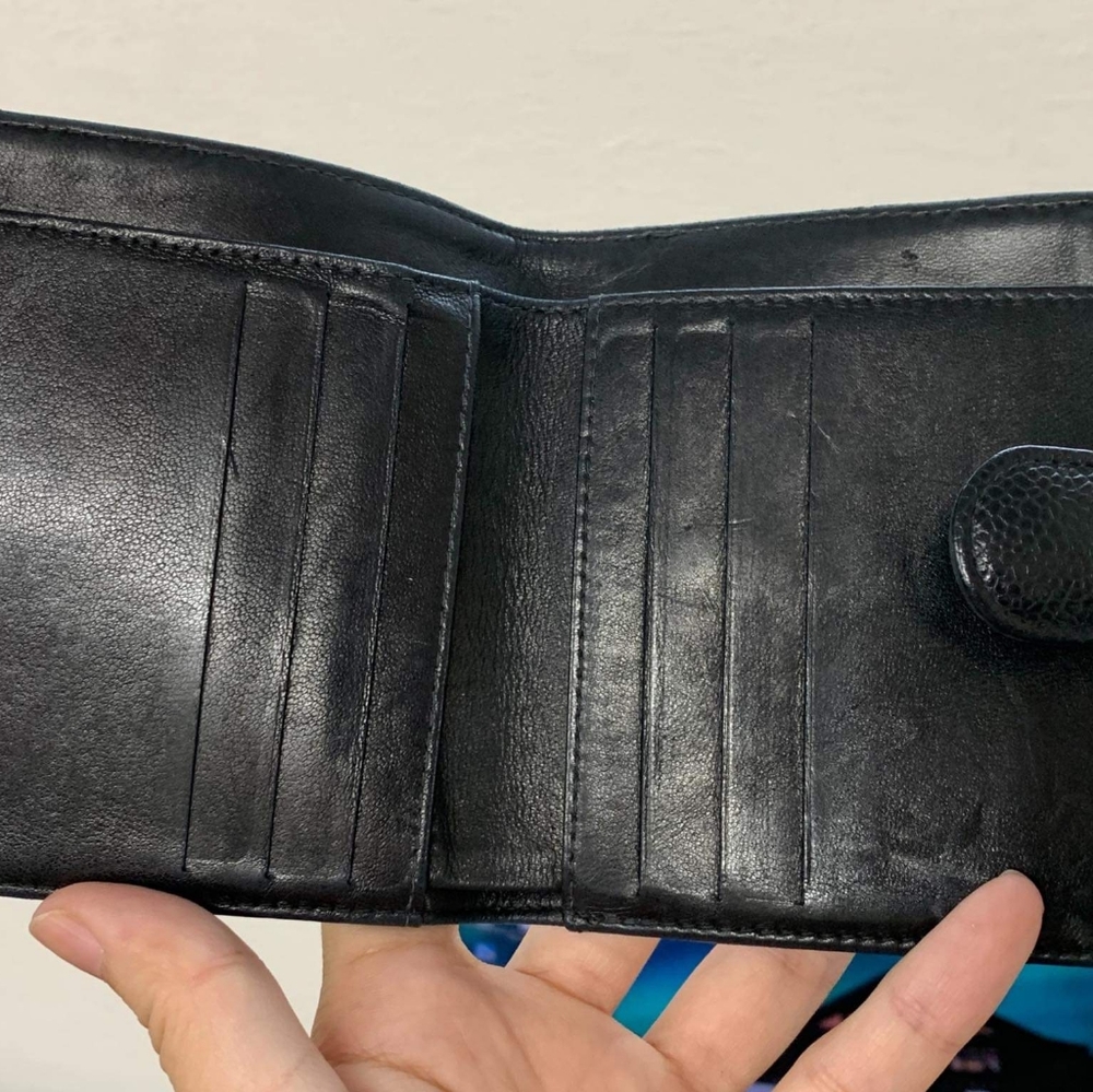 Authentic Chanel Caviar Black Compact Wallet - Picture 9 of 16